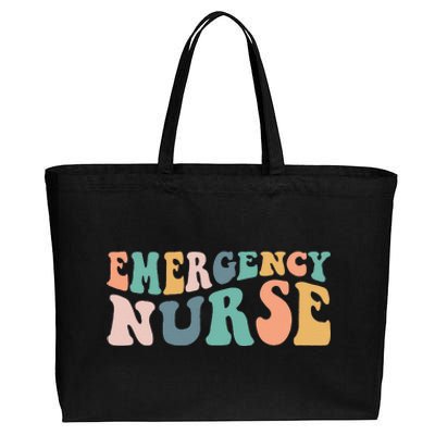 Groovy ER Nurse Emergency Room Nurse School Women Nursing Cotton Canvas Jumbo Tote