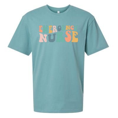 Groovy ER Nurse Emergency Room Nurse School Women Nursing Sueded Cloud Jersey T-Shirt