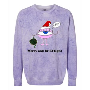 Giant Eyeball Number 2 Merry And Bright Holiday Colorblast Crewneck Sweatshirt