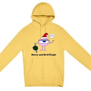 Giant Eyeball Number 2 Merry And Bright Holiday Premium Pullover Hoodie