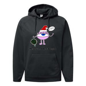 Giant Eyeball Number 2 Merry And Bright Holiday Performance Fleece Hoodie