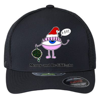 Giant Eyeball Number 2 Merry And Bright Holiday Flexfit Unipanel Trucker Cap