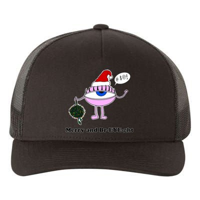 Giant Eyeball Number 2 Merry And Bright Holiday Yupoong Adult 5-Panel Trucker Hat