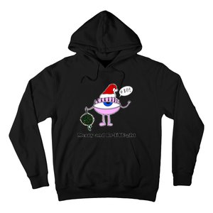 Giant Eyeball Number 2 Merry And Bright Holiday Hoodie