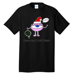 Giant Eyeball Number 2 Merry And Bright Holiday Tall T-Shirt