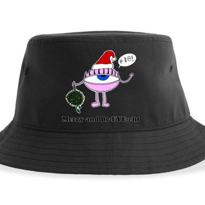 Giant Eyeball Number 2 Merry And Bright Holiday Sustainable Bucket Hat