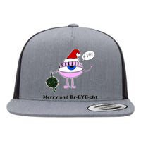 Giant Eyeball Number 2 Merry And Bright Holiday Flat Bill Trucker Hat