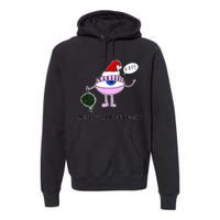 Giant Eyeball Number 2 Merry And Bright Holiday Premium Hoodie