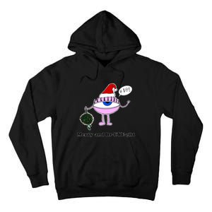 Giant Eyeball Number 2 Merry And Bright Holiday Tall Hoodie