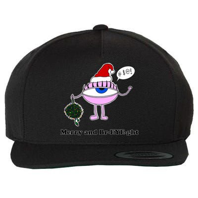 Giant Eyeball Number 2 Merry And Bright Holiday Wool Snapback Cap