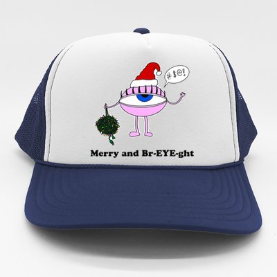 Giant Eyeball Number 2 Merry And Bright Holiday Trucker Hat