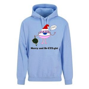 Giant Eyeball Number 2 Merry And Bright Holiday Unisex Surf Hoodie