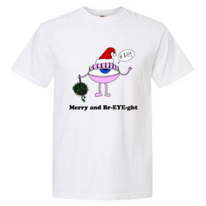 Giant Eyeball Number 2 Merry And Bright Holiday Garment-Dyed Heavyweight T-Shirt