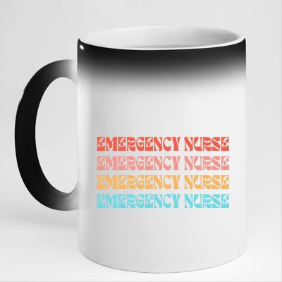 Groovy ER Nurse Emergency Room Nurse School 11oz Black Color Changing Mug