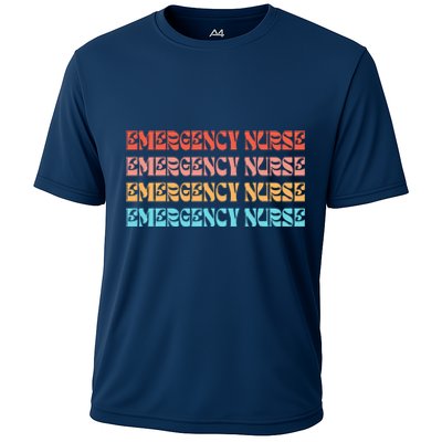 Groovy ER Nurse Emergency Room Nurse School Cooling Performance Crew T-Shirt