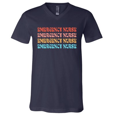 Groovy ER Nurse Emergency Room Nurse School V-Neck T-Shirt