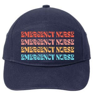 Groovy ER Nurse Emergency Room Nurse School 7-Panel Snapback Hat