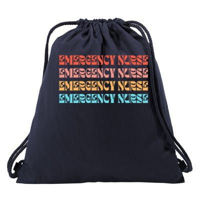 Groovy ER Nurse Emergency Room Nurse School Drawstring Bag