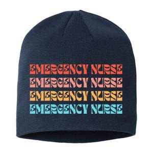 Groovy ER Nurse Emergency Room Nurse School Sustainable Beanie