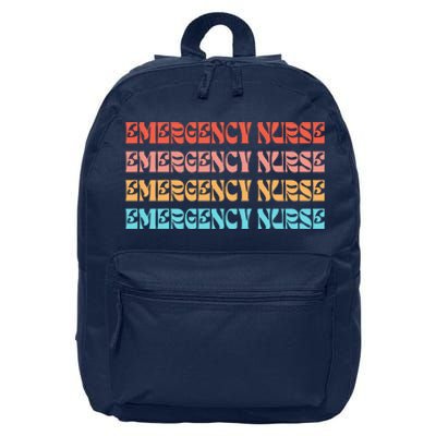 Groovy ER Nurse Emergency Room Nurse School 16 in Basic Backpack