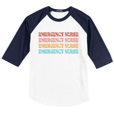 Groovy ER Nurse Emergency Room Nurse School Baseball Sleeve Shirt