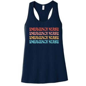 Groovy ER Nurse Emergency Room Nurse School Women's Racerback Tank