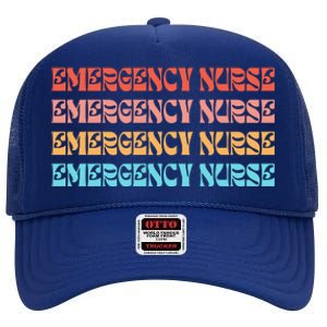 Groovy ER Nurse Emergency Room Nurse School High Crown Mesh Back Trucker Hat