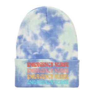 Groovy ER Nurse Emergency Room Nurse School Tie Dye 12in Knit Beanie