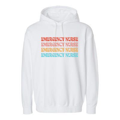 Groovy ER Nurse Emergency Room Nurse School Garment-Dyed Fleece Hoodie