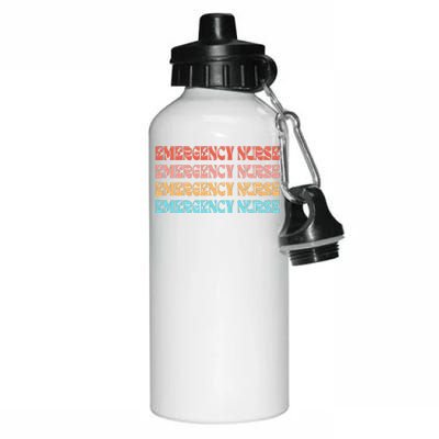 Groovy ER Nurse Emergency Room Nurse School Aluminum Water Bottle