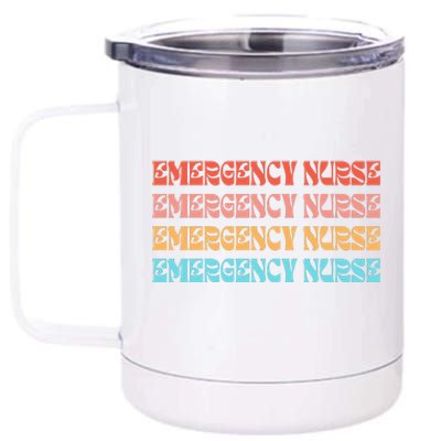 Groovy ER Nurse Emergency Room Nurse School 12 oz Stainless Steel Tumbler Cup