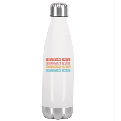 Groovy ER Nurse Emergency Room Nurse School Stainless Steel Insulated Water Bottle