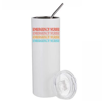 Groovy ER Nurse Emergency Room Nurse School Stainless Steel Tumbler