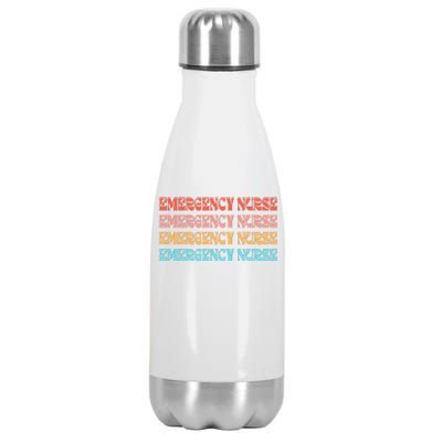 Groovy ER Nurse Emergency Room Nurse School Stainless Steel Insulated Water Bottle