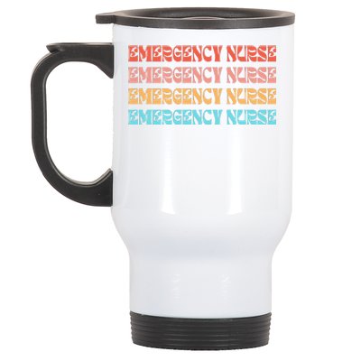 Groovy ER Nurse Emergency Room Nurse School Stainless Steel Travel Mug