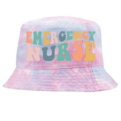 Groovy ER Nurse Emergency Room Nurse School Women Nursing Tie-Dyed Bucket Hat