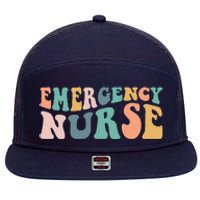 Groovy ER Nurse Emergency Room Nurse School Women Nursing 7 Panel Mesh Trucker Snapback Hat