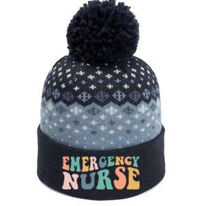 Groovy ER Nurse Emergency Room Nurse School Women Nursing The Baniff Cuffed Pom Beanie