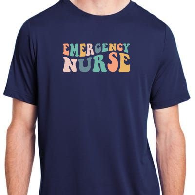 Groovy ER Nurse Emergency Room Nurse School Women Nursing Adult ChromaSoft Performance T-Shirt