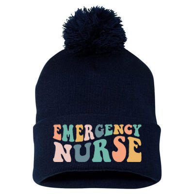 Groovy ER Nurse Emergency Room Nurse School Women Nursing Pom Pom 12in Knit Beanie