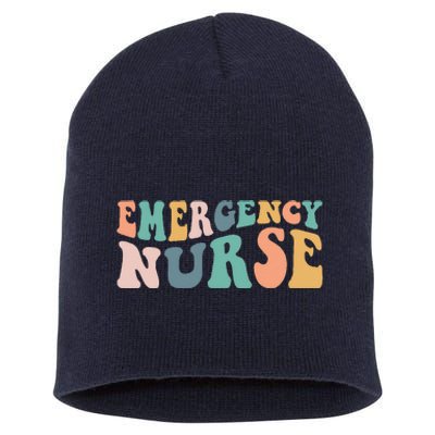 Groovy ER Nurse Emergency Room Nurse School Women Nursing Short Acrylic Beanie