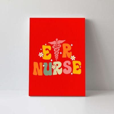 Groovy Er Nurse Emergency Room Nurse Nursing Canvas