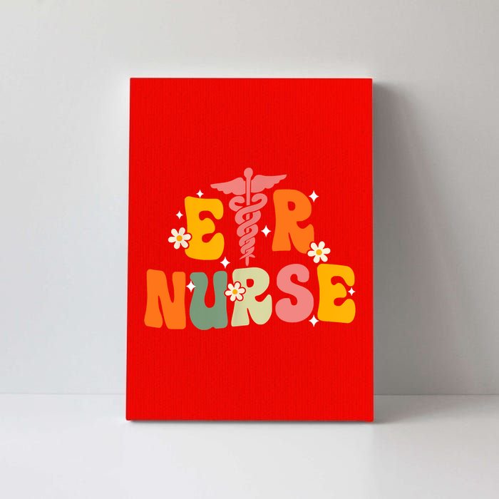 Groovy Er Nurse Emergency Room Nurse Nursing Canvas