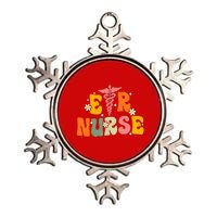 Groovy Er Nurse Emergency Room Nurse Nursing Metallic Star Ornament