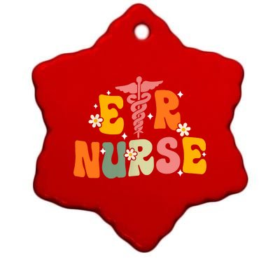 Groovy Er Nurse Emergency Room Nurse Nursing Ceramic Star Ornament