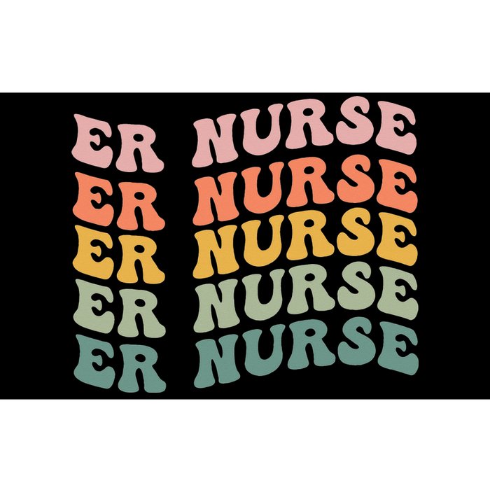 groovy ER Nurse Emergency Room Nurse School Bumper Sticker