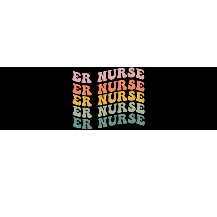 groovy ER Nurse Emergency Room Nurse School Bumper Sticker