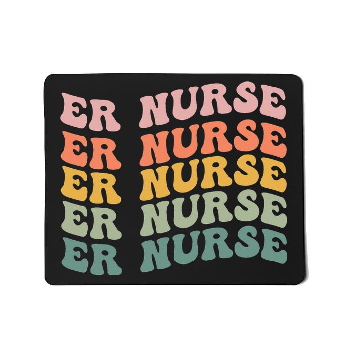 groovy ER Nurse Emergency Room Nurse School Mousepad