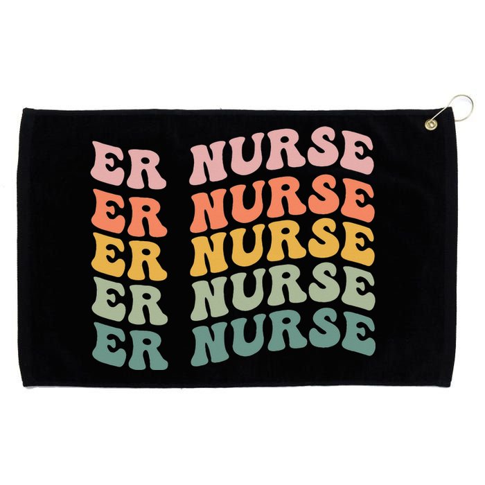 groovy ER Nurse Emergency Room Nurse School Grommeted Golf Towel