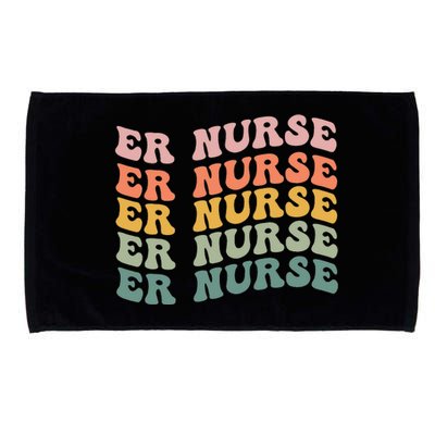 groovy ER Nurse Emergency Room Nurse School Microfiber Hand Towel